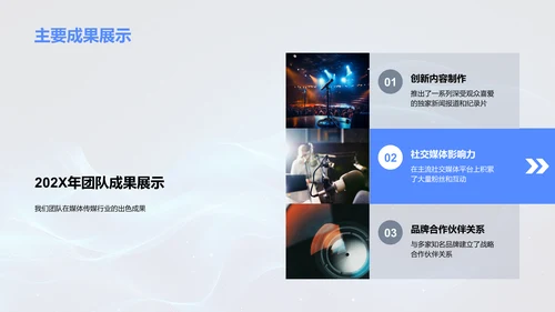 传媒团队年度报告PPT模板