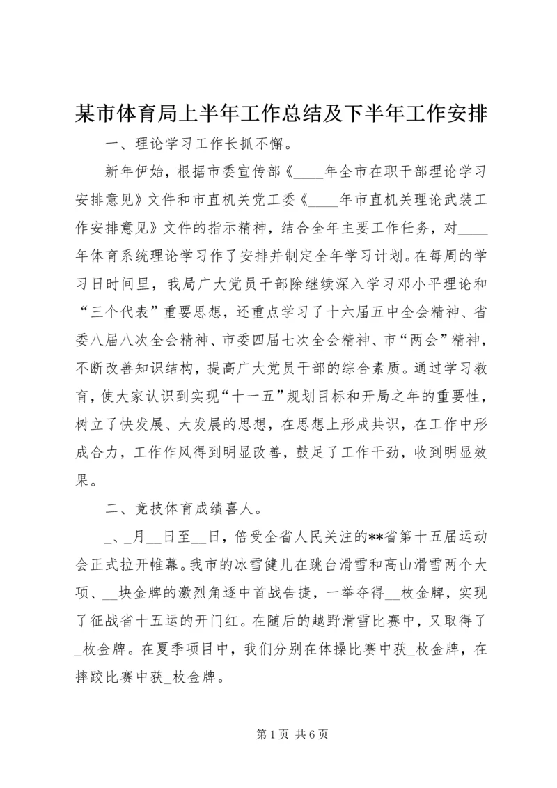 某市体育局上半年工作总结及下半年工作安排 (2).docx