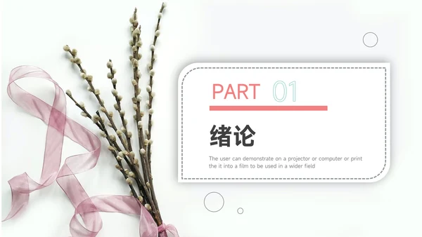 红色文艺小清新论文答辩PPT模板