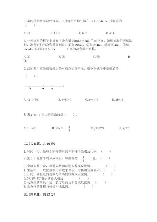 山西省【小升初】2023年小升初数学试卷含答案（模拟题）.docx