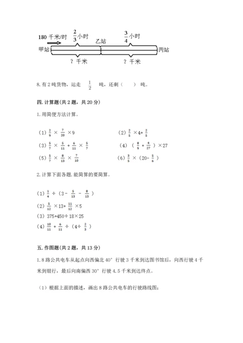 人教版六年级上册数学 期中测试卷及答案【有一套】.docx