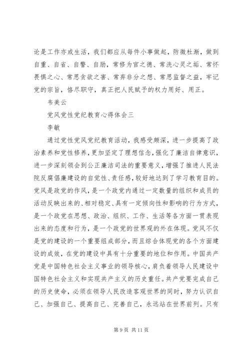 党风党性党纪教育心得体会.docx