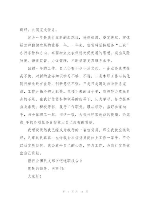 银行业团员支部书记述职报告5篇.docx