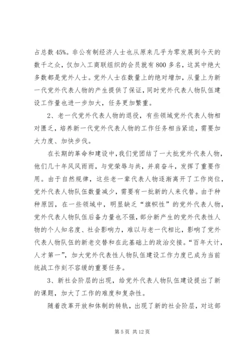 当前党外代表人物建设工作调研报告 (2).docx
