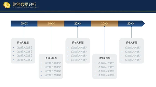 蓝色金色烫金大气商务金融理财融资投资通用PPT模板