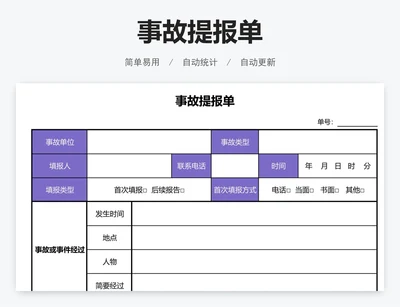 事故提报单