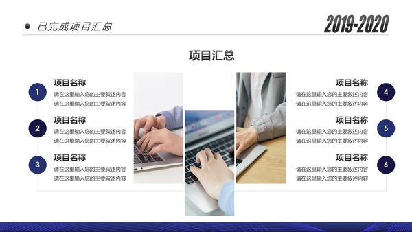 蓝色跨越2020年终总结述职报告工作汇报PPT
