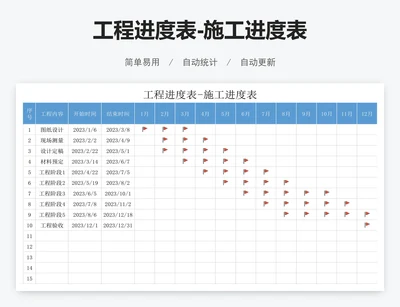 工程进度表-施工进度表