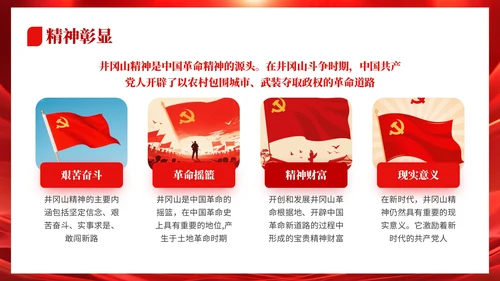 红色党政风格信仰之光时代之魂PPT模板