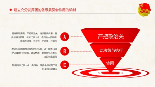 红色大气共青团十八大学习解读PPT模板