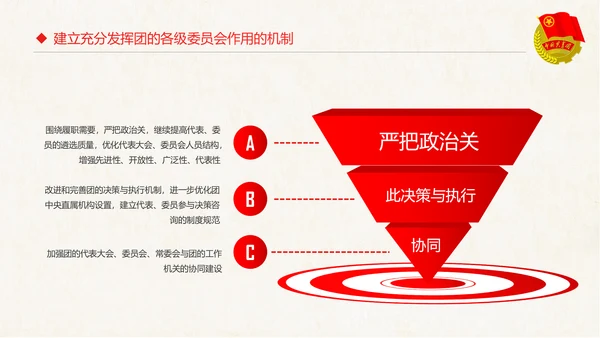 红色大气共青团十八大学习解读PPT模板