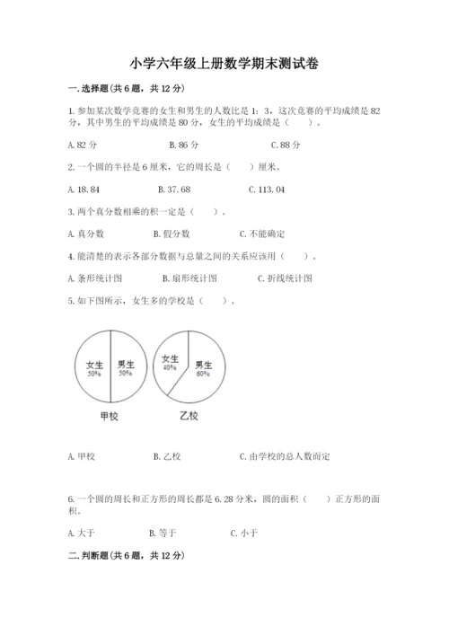 小学六年级上册数学期末测试卷附完整答案【夺冠系列】.docx