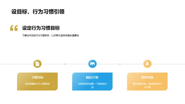 树立良行，走向成功