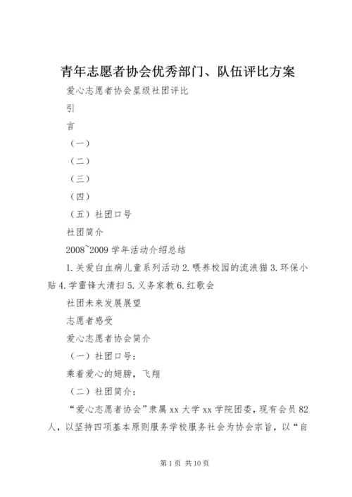 青年志愿者协会优秀部门、队伍评比方案 (4).docx