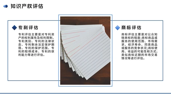 蓝色实景简约几何知识产权企业培训讲座PPT模板