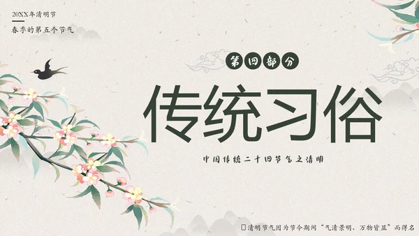 清明节知识清明节气清明扫墓清明习俗清明养生PPT