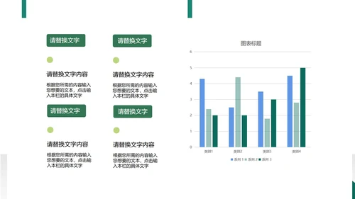 绿色商务风总结汇报PPT模板