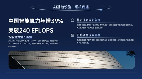 深蓝色商务科技风AI科技PPT模板