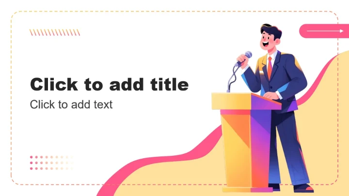 彩色插画风大学生班长竞选演讲述职汇报PPT主题模板