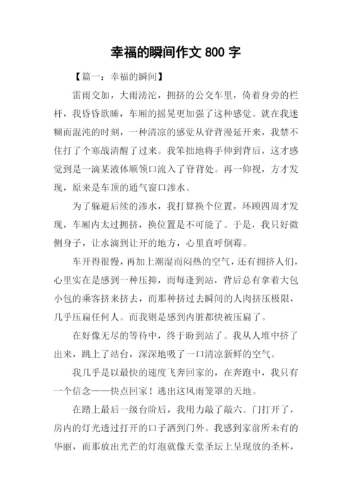 幸福的瞬间作文800字.docx