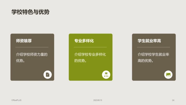 绿棕色商务现代校园招生宣传PPT模板