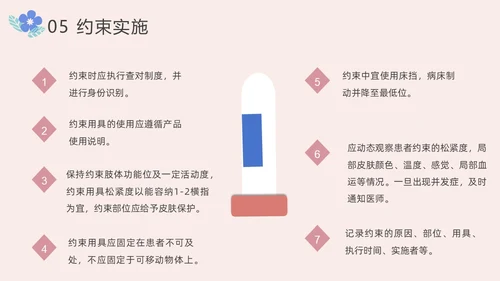 住院患者身体约束护理小清新风PPT医疗