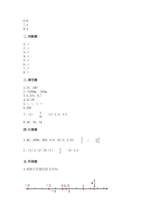 沪教版数学六年级下册期末检测试题【学生专用】.docx