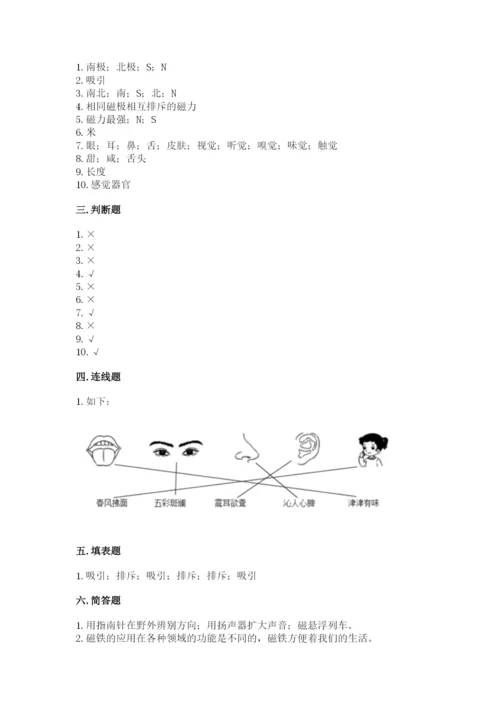 教科版二年级下册科学知识点期末测试卷含答案（能力提升）.docx