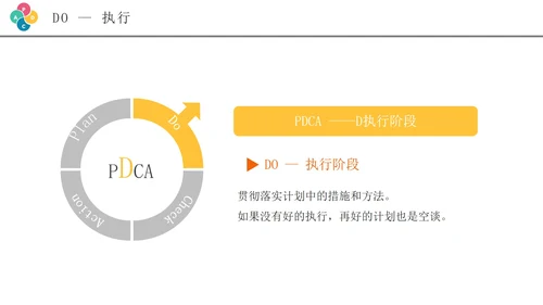 彩色创意商务风pdca循环管理企业培训PPT模板