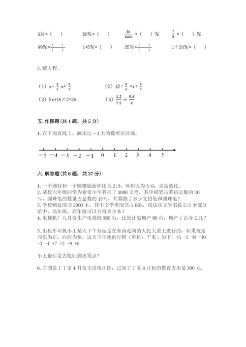 沪教版小学数学六年级下册期末检测试题及参考答案【a卷】.docx