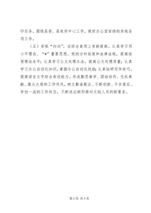 政府办文秘室工作计划（县）.docx