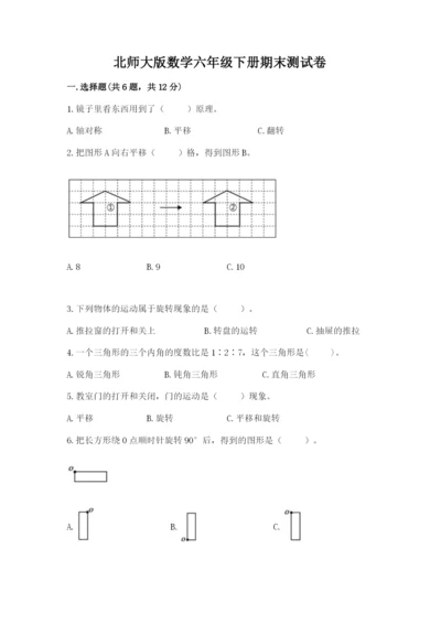 北师大版数学六年级下册期末测试卷加答案解析.docx