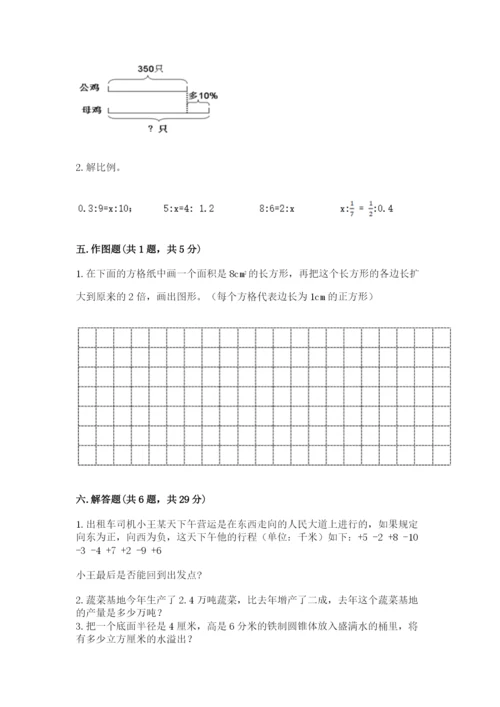 沧州市运河区六年级下册数学期末测试卷精编答案.docx