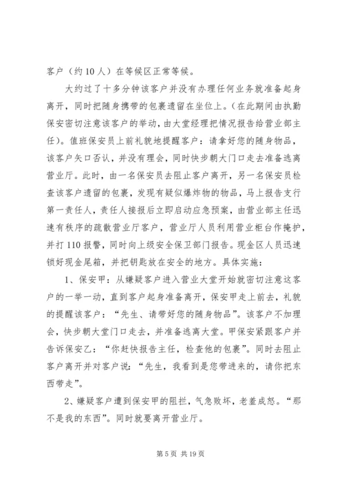 银行支行反恐应急预案演练方案.docx
