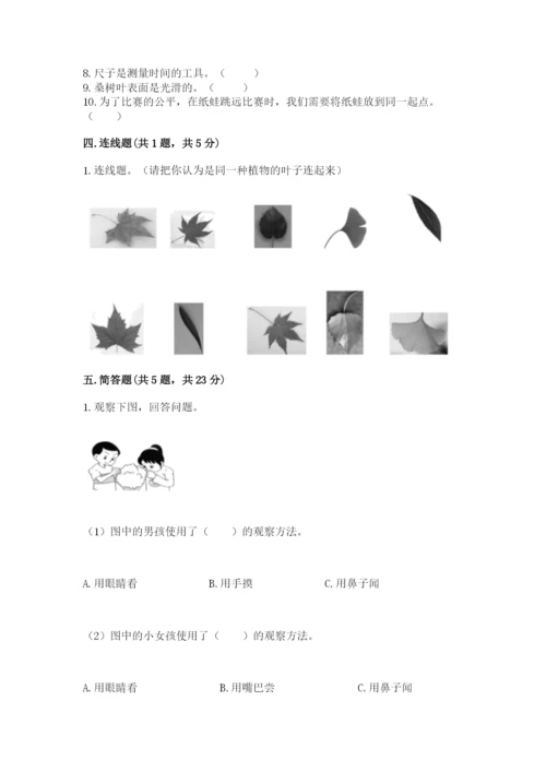 教科版一年级上册科学期末测试卷精品（夺冠系列）.docx