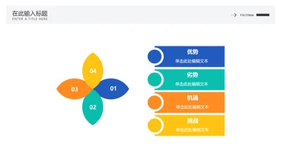 并列关系4项PPT图文页