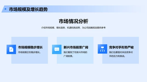 蓝色商务风公司战略规划发布会PPT模板