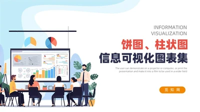 通用多彩饼图柱状图信息可视化图表集PPT