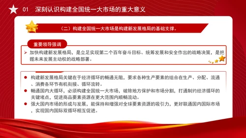 党的二十届三中全会部署构建全国统一大市场专题党课PPT