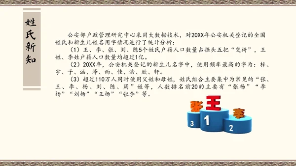 百家讲坛百家姓知识讲座通用PPT模板