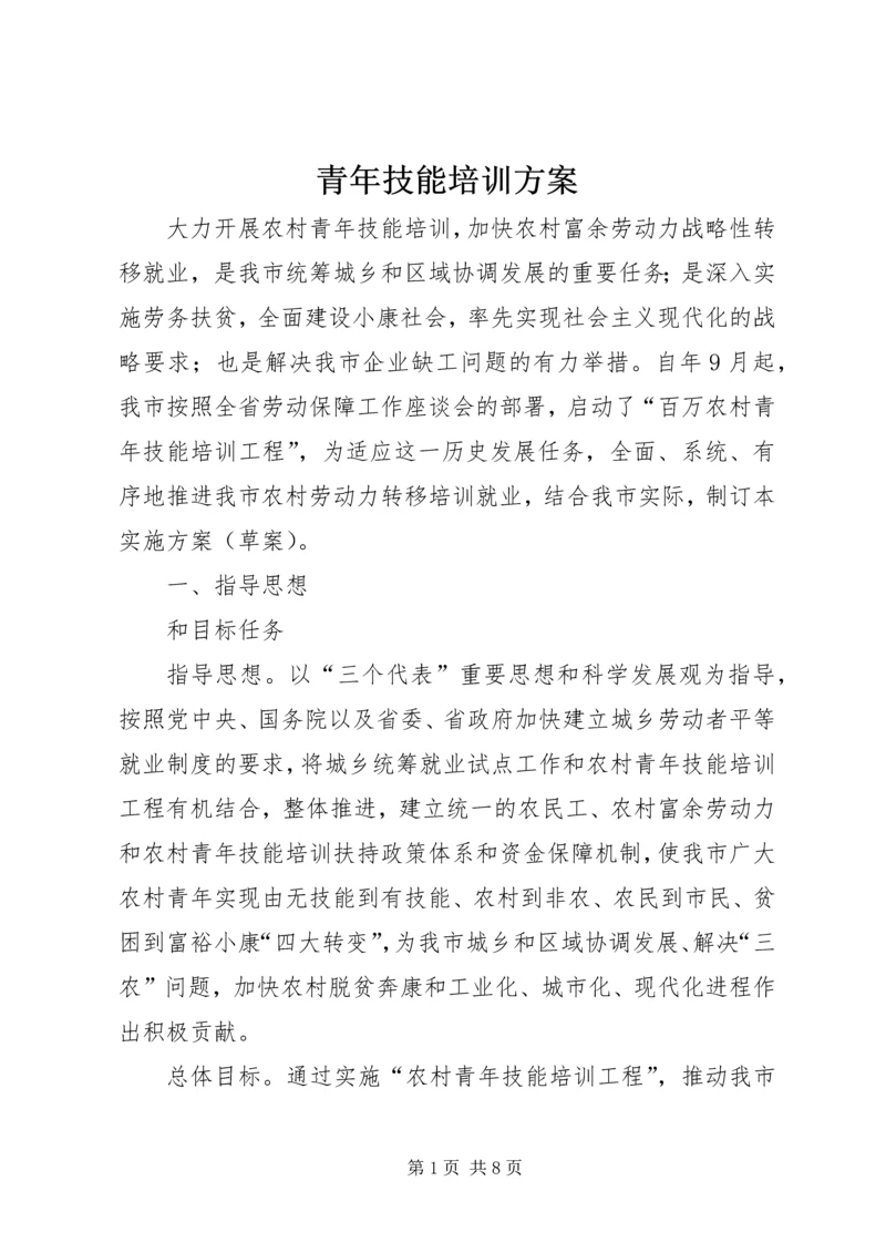 青年技能培训方案.docx