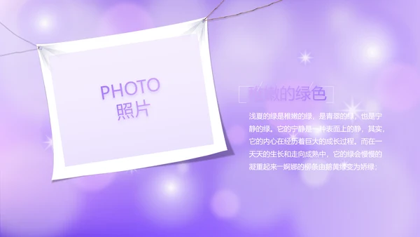 紫色唯美小清新纪念册电子相册动态PPT