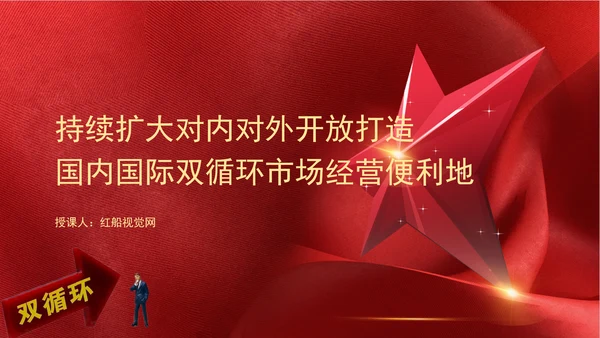 持续扩大对内对外开放打造国内国际双循环市场经营便利地专题党课PPT
