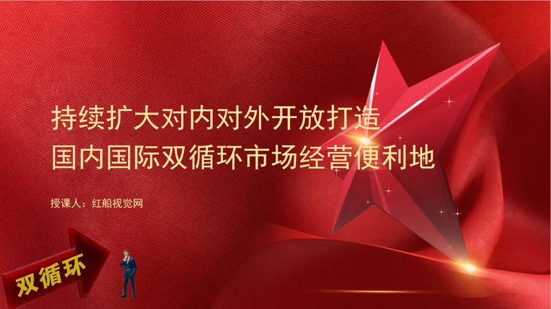 持续扩大对内对外开放打造国内国际双循环市场经营便利地专题党课PPT