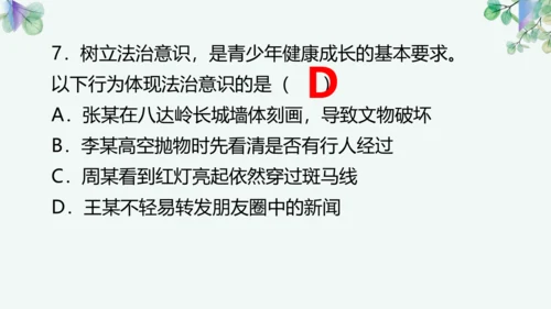 第四单元 走进法治天地 复习课件(共42张PPT)