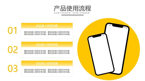 产品使用流程步骤样式合集PPT模板