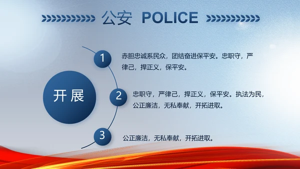 蓝色大气公安部治安管理局动态PPT模板