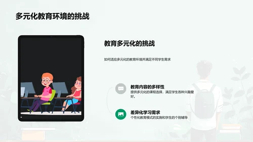 新时代教育新挑战PPT模板