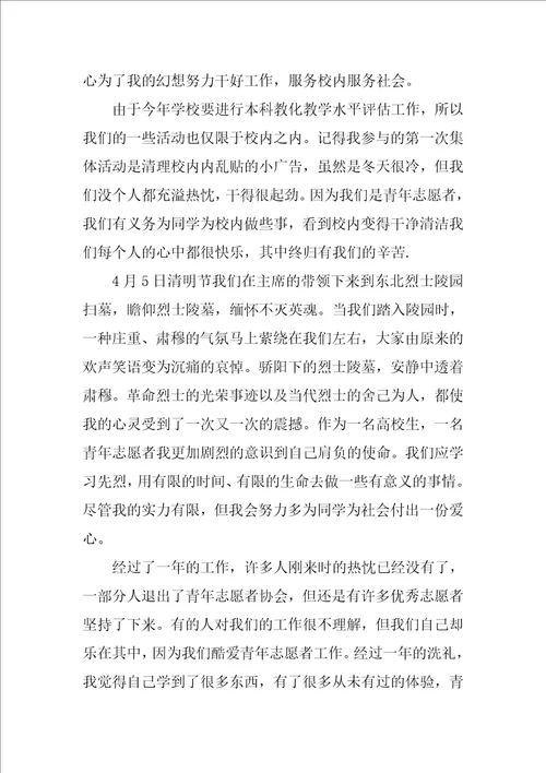 志愿者个人总结精选5篇1000字