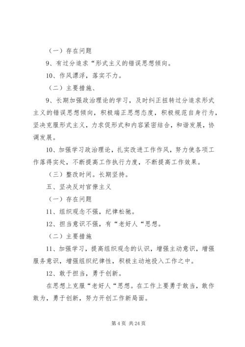 普同党员整改措施闫建平.docx